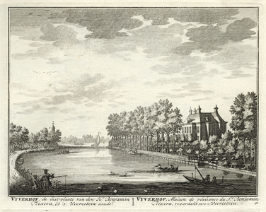 135730 Gezicht op de Vecht bij Loenen met rechts het huis Vijverhof.